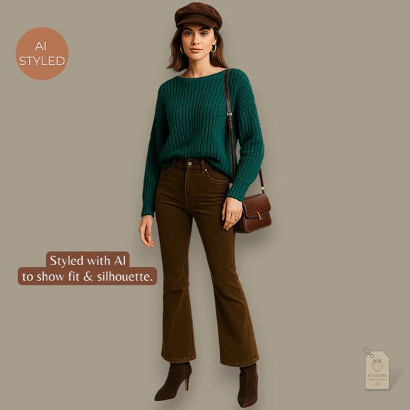 Hollister Green Chunky Knit Cropped Sweater | Women’s Small - Picture 8 of 8